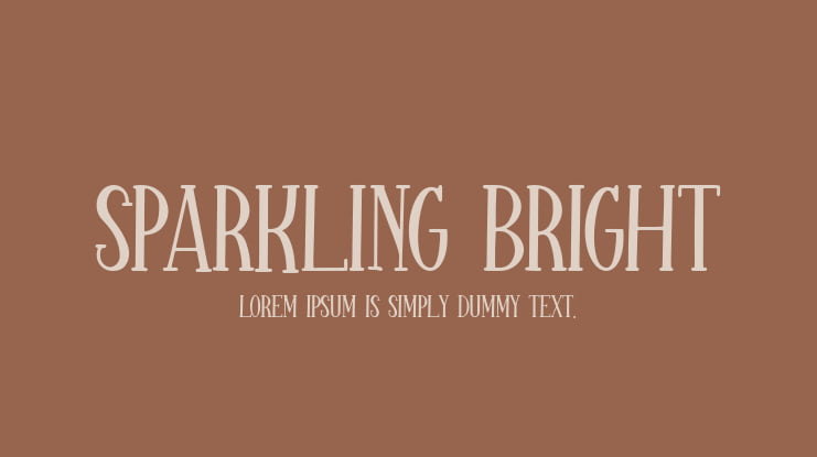 Sparkling Bright Font