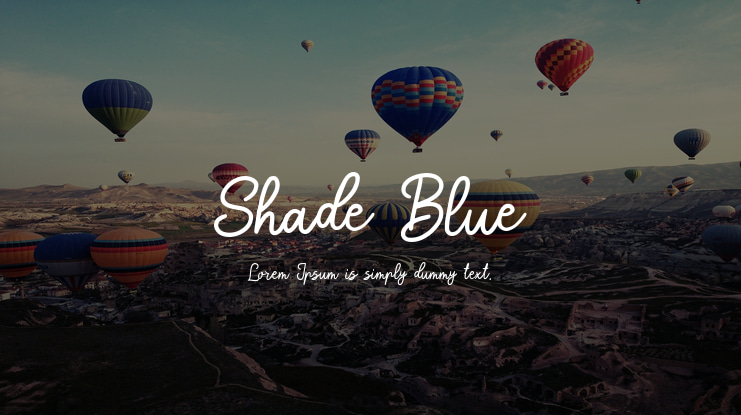 Shade Blue Font