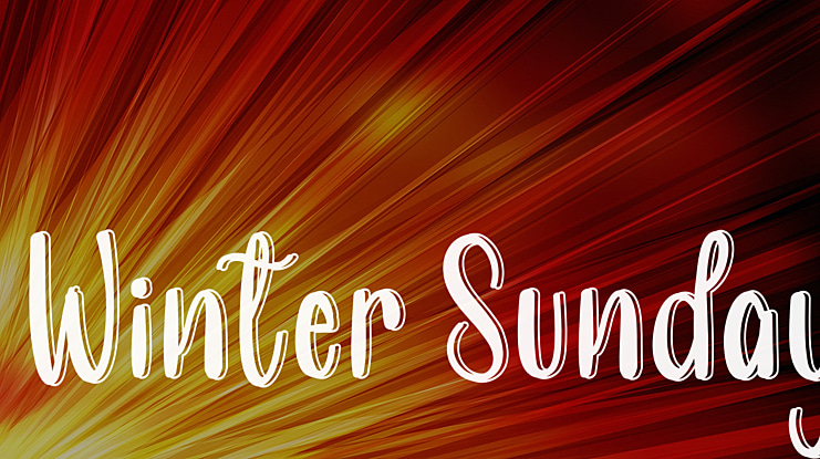 Winter Sunday Font