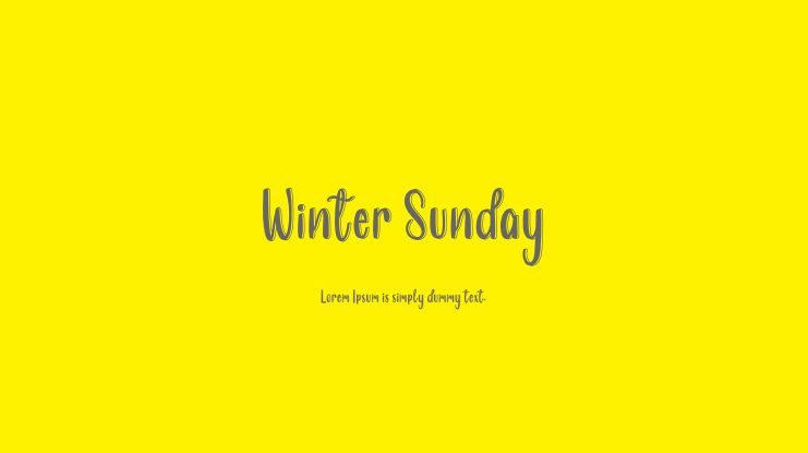 Winter Sunday Font
