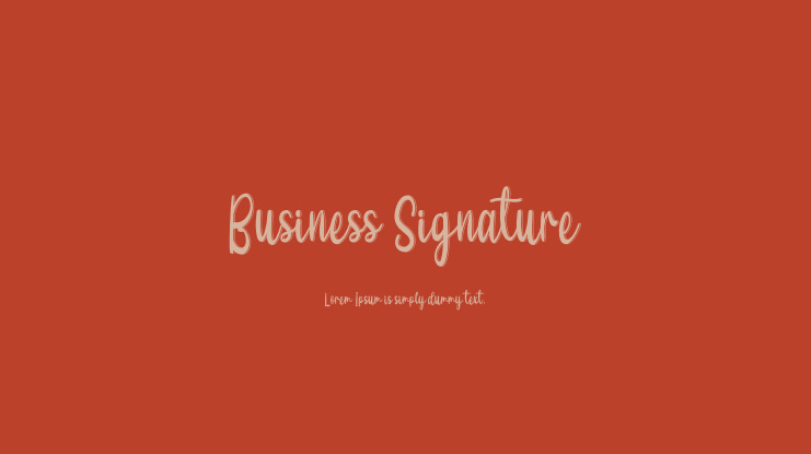 Business Signature Font