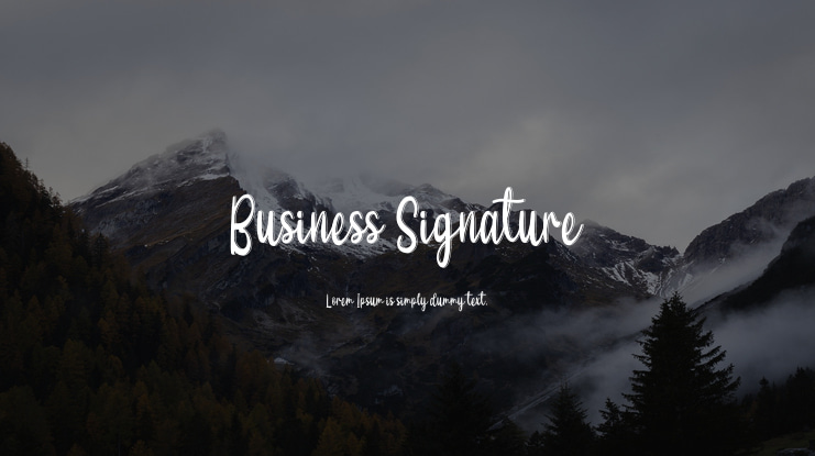 Business Signature Font