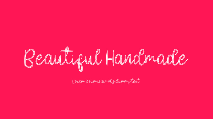 Beautiful Handmade Font