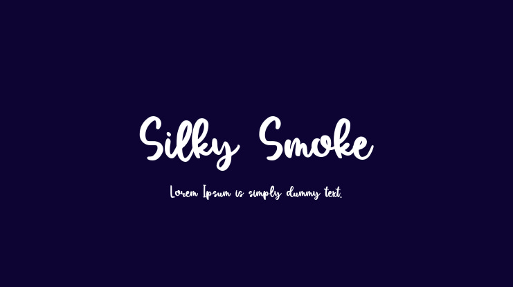Silky Smoke Font