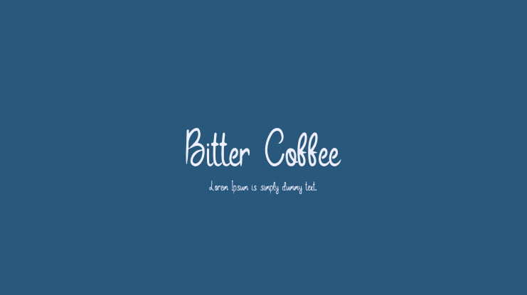 Bitter Coffee Font