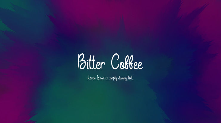 Bitter Coffee Font