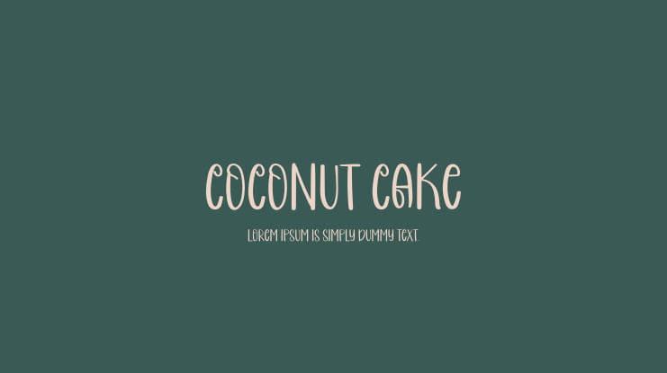 COCONUT CAKE Font