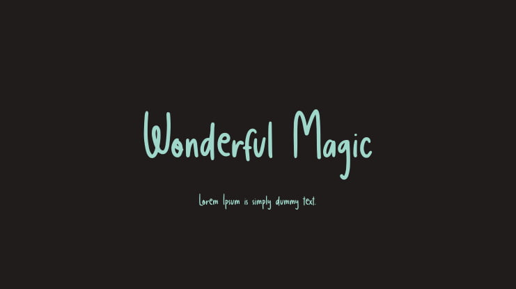 Wonderful Magic Font