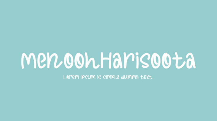 MenoohHarisoota Font