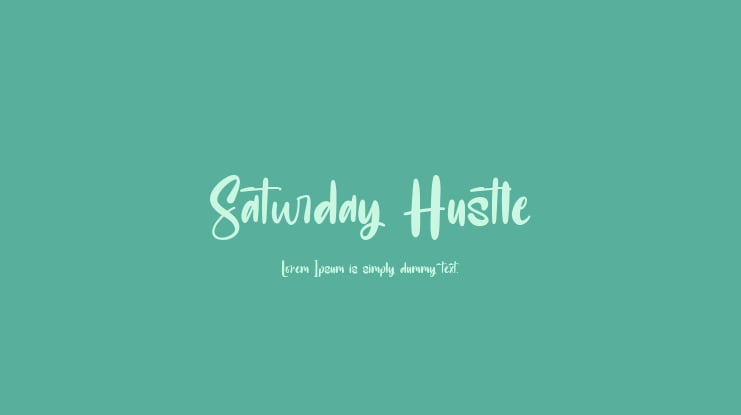 Saturday Hustle Font
