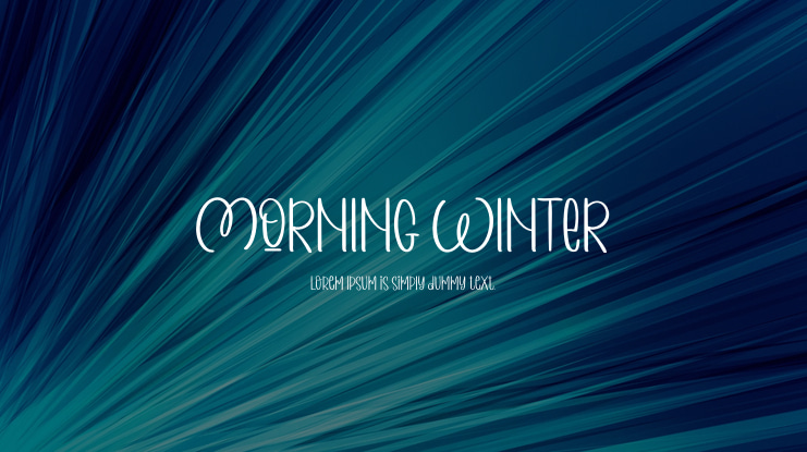 MORNING WINTER Font