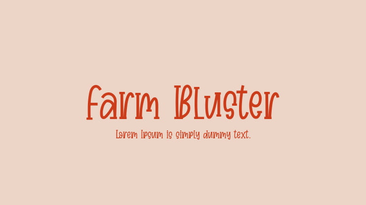 Farm Bluster Font