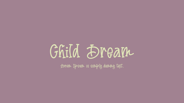 Child Dream Font