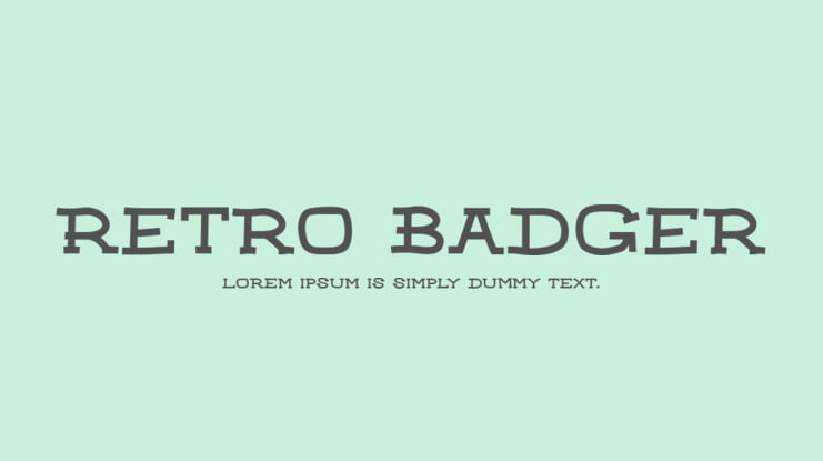 Retro Badger Font
