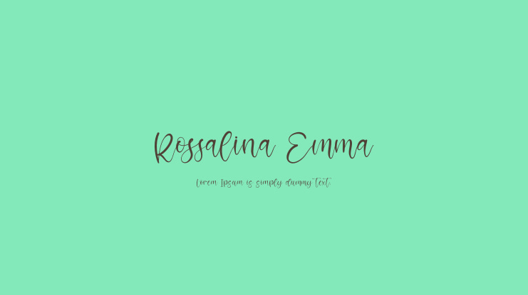 Rossalina Emma Font Family