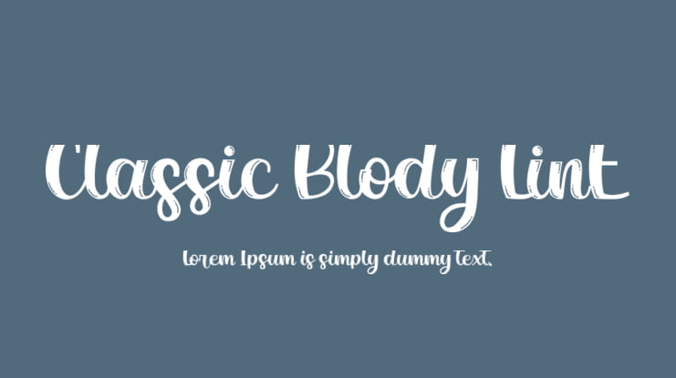 Classic Blody LinE Font