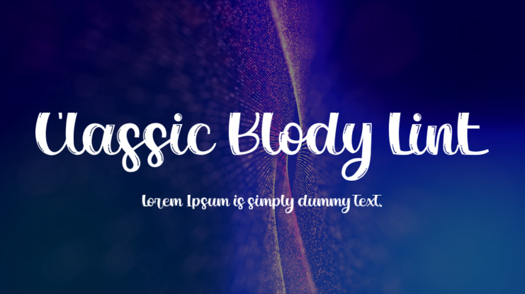 Classic Blody LinE Font