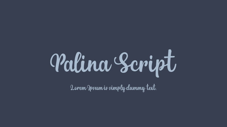 Palina Script Font