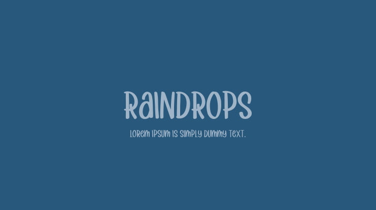raindrops Font