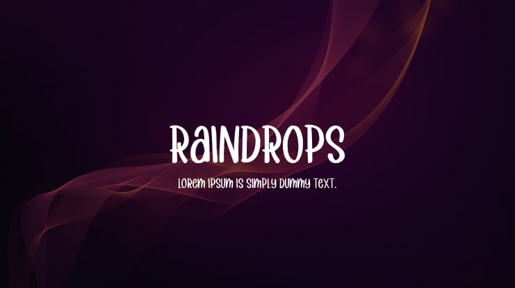 raindrops Font