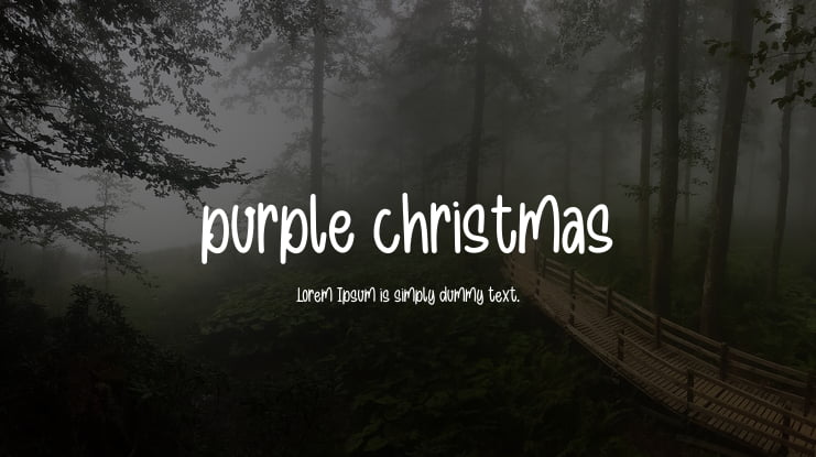 purple christmas Font