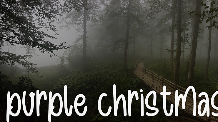 purple christmas Font