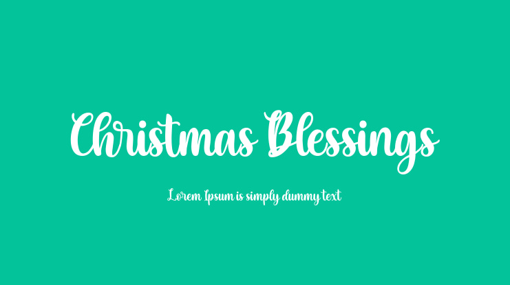Christmas Blessings Font