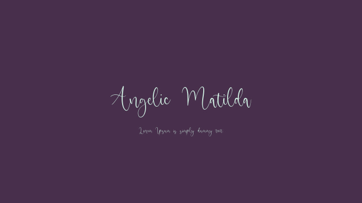 Angelic Matilda Font