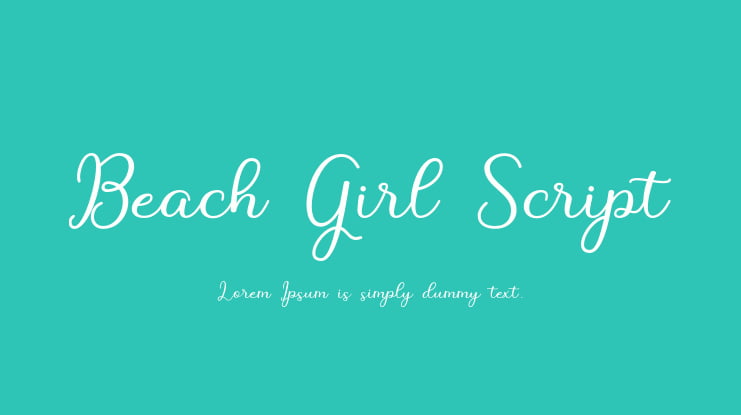 Beach Girl Script Font