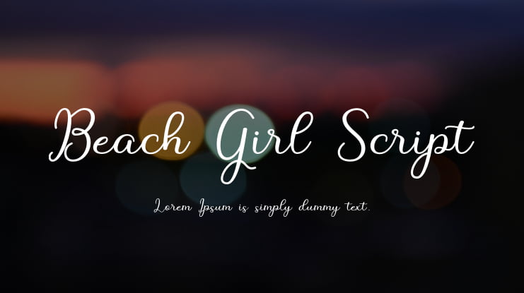 Beach Girl Script Font