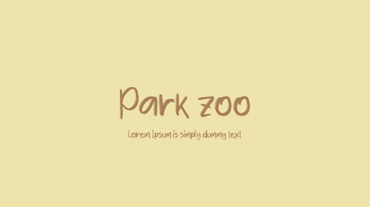 Park zoo Font
