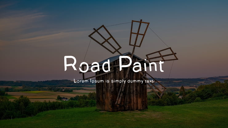 Road Paint Font