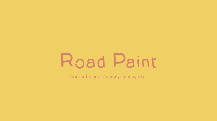 Road Paint Font