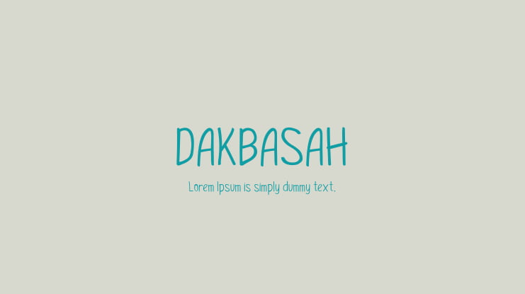 DAKBASAH Font