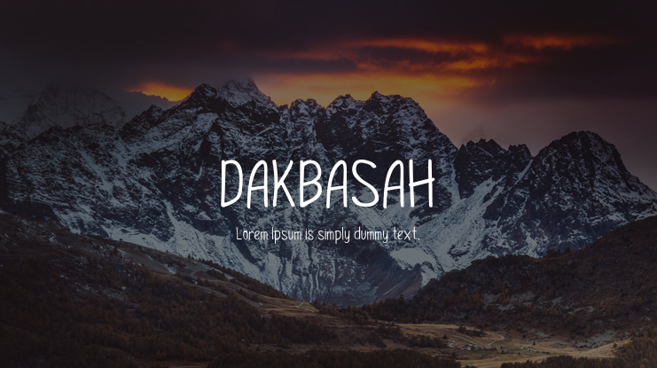 DAKBASAH Font