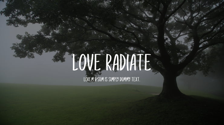 Love Radiate Font