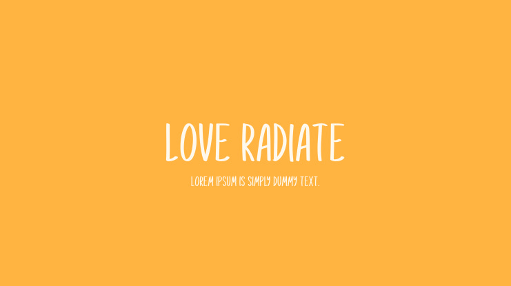 Love Radiate Font
