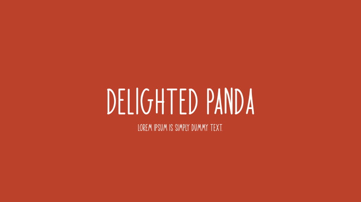 Delighted Panda Font
