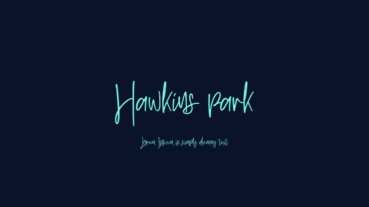 Hawkins park Font