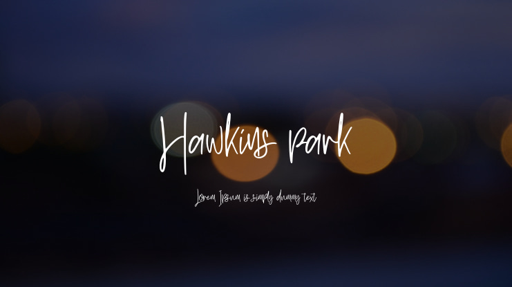 Hawkins park Font