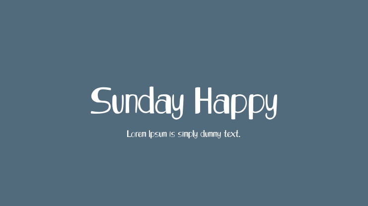 Sunday Happy Font