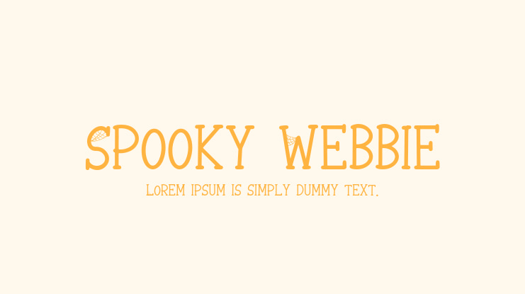 Spooky Webbie Font