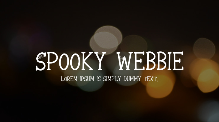 Spooky Webbie Font