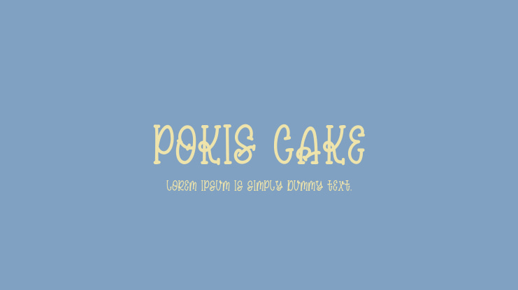 pokis cake Font