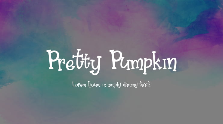Pretty Pumpkin Font