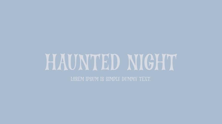 Haunted Night Font