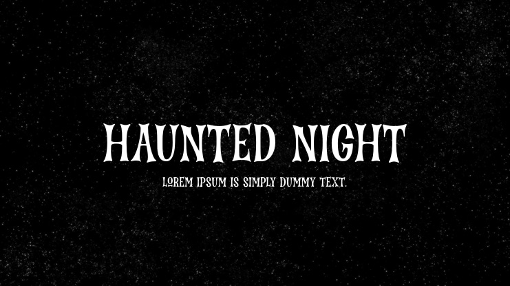 Haunted Night Font