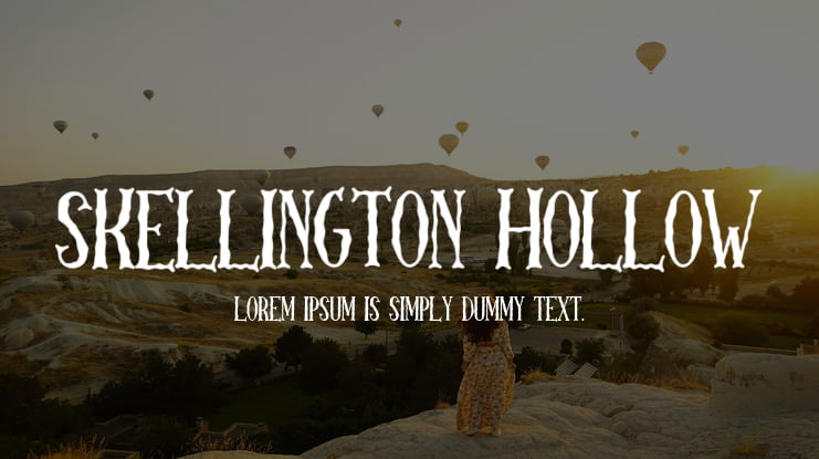Skellington Hollow Font