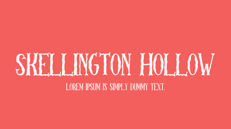 Skellington Hollow Font