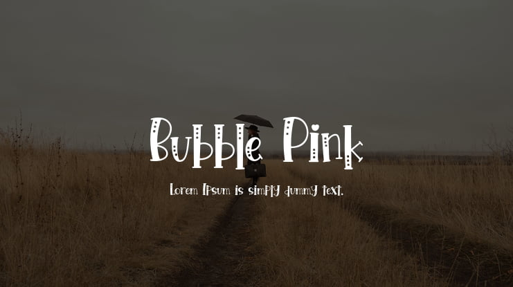 Bubble Pink Font